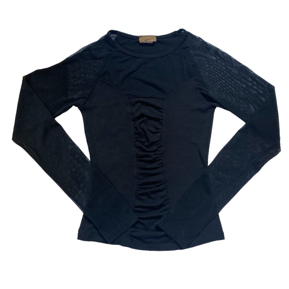 Vintage Y2K Öatt Collection Mesh Sleeve And Upper Chest Top